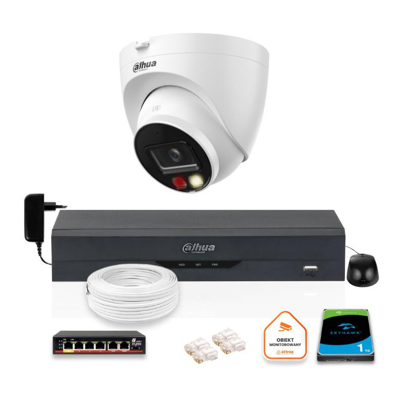 ZESTAW Kamera IP Dahua 8mpx IPC-HDW1839T-A-IL-0280B-S6 + DYSK 1TB ZESTAW Kamera IP Dahua 8mpx IPC-HDW1839T-A-IL-0280B-S6 + DYSK 1TB