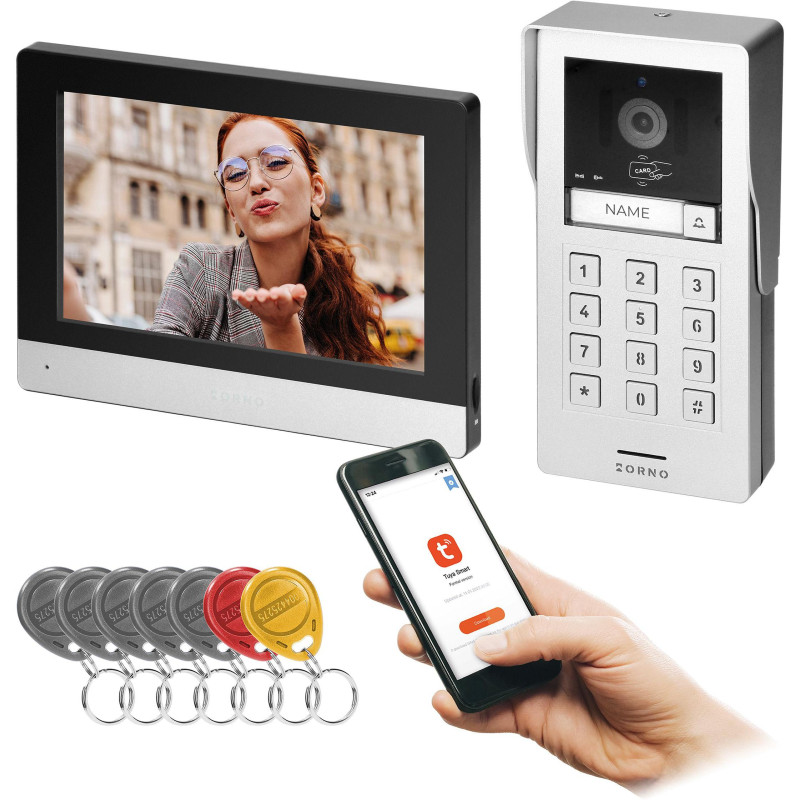 Wideoodomofon 2 żyłowy ORNO OR-VID-MA-1080/B Wideoodomofon 2 żyłowy ORNO OR-VID-MA-1080/B