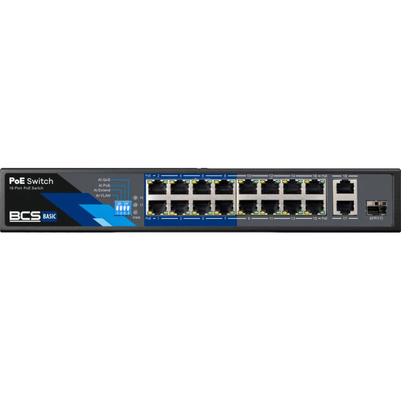 Switch PoE BCS BASIC BCS-B-SP1602G-1SFP Switch PoE BCS BASIC BCS-B-SP1602G-1SFP