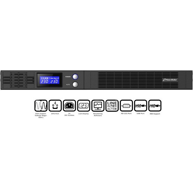 UPS ZASILACZ AWARYJNY PowerWalker VI 500 R1U UPS ZASILACZ AWARYJNY PowerWalker VI 500 R1U