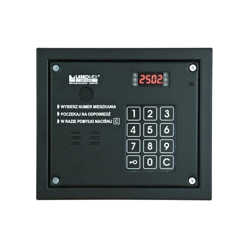 Laskomex CP-2503R czarna Panel audio z czytnikiem kluczy RFID Laskomex CP-2503R czarna Panel audio z czytnikiem kluczy RFID