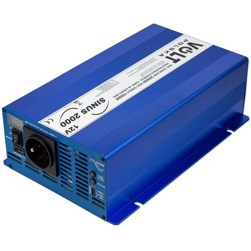 PRZETWORNICA VOLT POLSKA SINUS ECO 2000 12V / 230V 1000/2000W PRZETWORNICA VOLT POLSKA SINUS ECO 2000 12V / 230V 1000/2000W