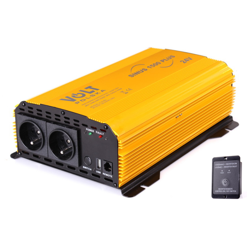 PRZETWORNICA VOLT POLSKA SINUS PLUS 1500 24V / 230V 1000/1500W PRZETWORNICA VOLT POLSKA SINUS PLUS 1500 24V / 230V 1000/1500W