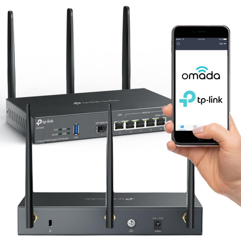 ROUTER TP-LINK ER706W VPN Omada AX3000 ROUTER TP-LINK ER706W VPN Omada AX3000