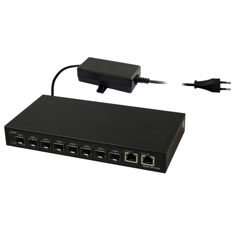 Switch optyczny PULSAR SFG10F8 (8xSFP, 2xRJ45) Switch optyczny PULSAR SFG10F8 (8xSFP, 2xRJ45)