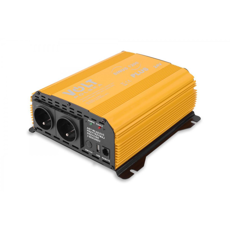 PRZETWORNICA VOLT POLSKA SINUS PLUS 1200 24V / 230V 600/1200W PRZETWORNICA VOLT POLSKA SINUS PLUS 1200 24V / 230V 600/1200W