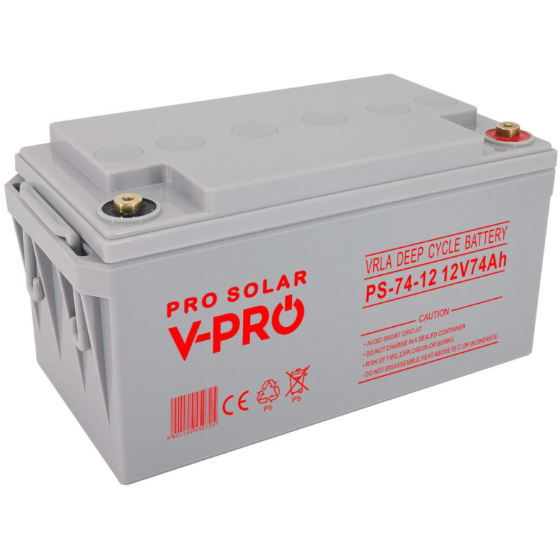 AKUMULATOR VOLT POLSKA DEEP CYCLE VPRO SOLAR 12V 74Ah VRLA BEZOBSŁUGOWY AKUMULATOR VOLT POLSKA DEEP CYCLE VPRO SOLAR 12V 74Ah VRLA BEZOBSŁUGOWY