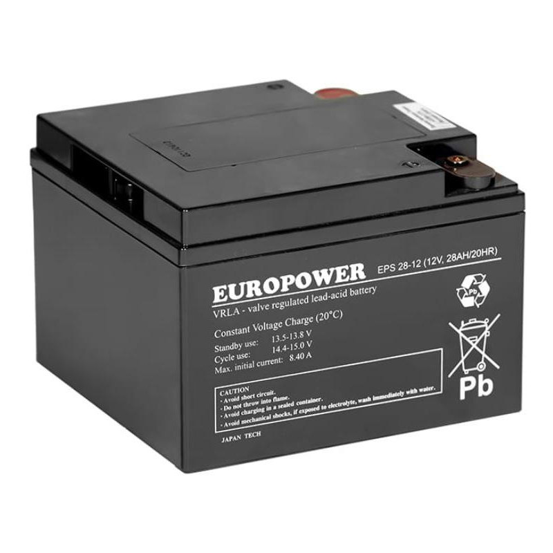 Akumulator AGM EUROPOWER serii EPS 12V 28Ah (Żywotność 8-12 lat) Akumulator AGM EUROPOWER serii EPS 12V 28Ah (Żywotność 8-12 lat)