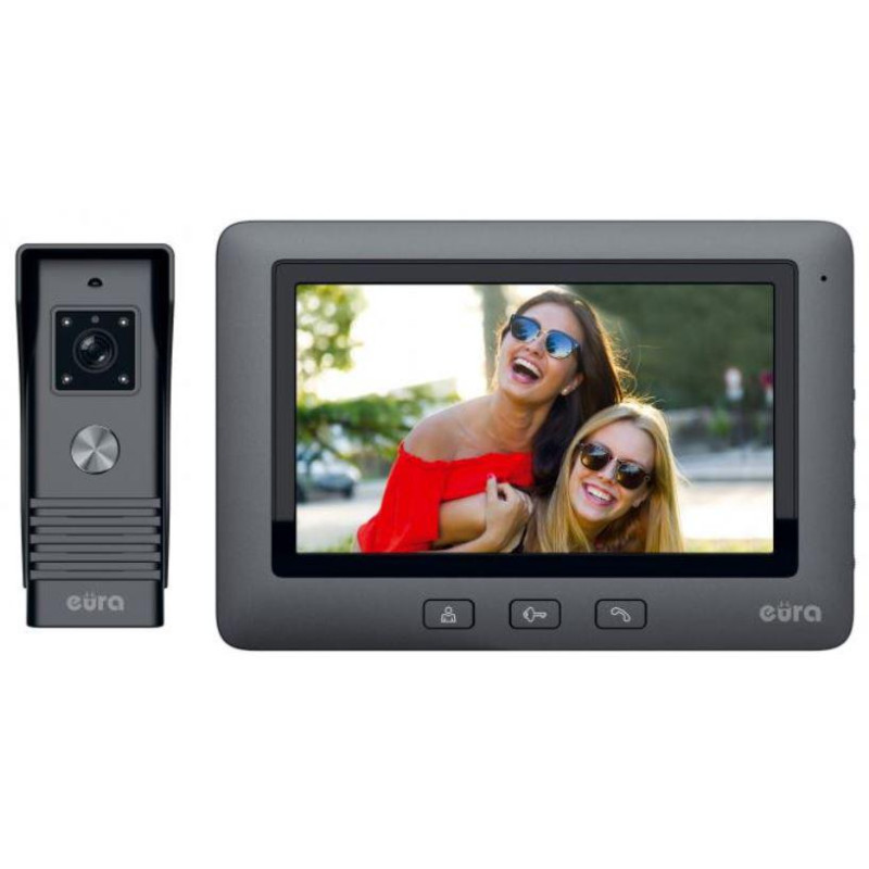 WIDEODOMOFON EURA VDP-45A3 "ALPHA" CZARNY WIDEODOMOFON EURA VDP-45A3 "ALPHA" CZARNY