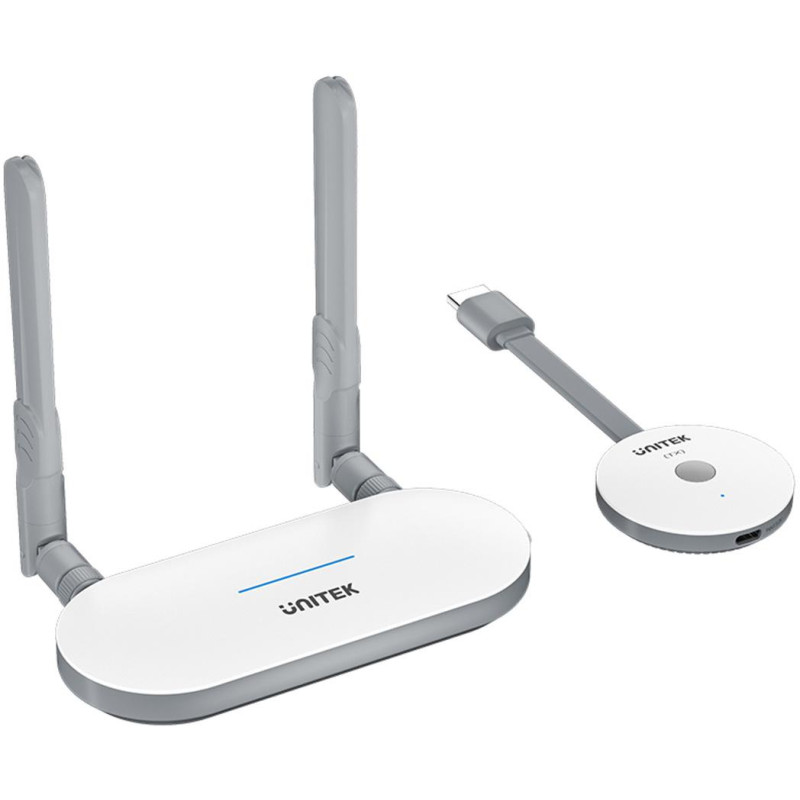 Unitek Bezprzewodowy nadajnik i odbiornik HDMI zasięg do 50m, biały