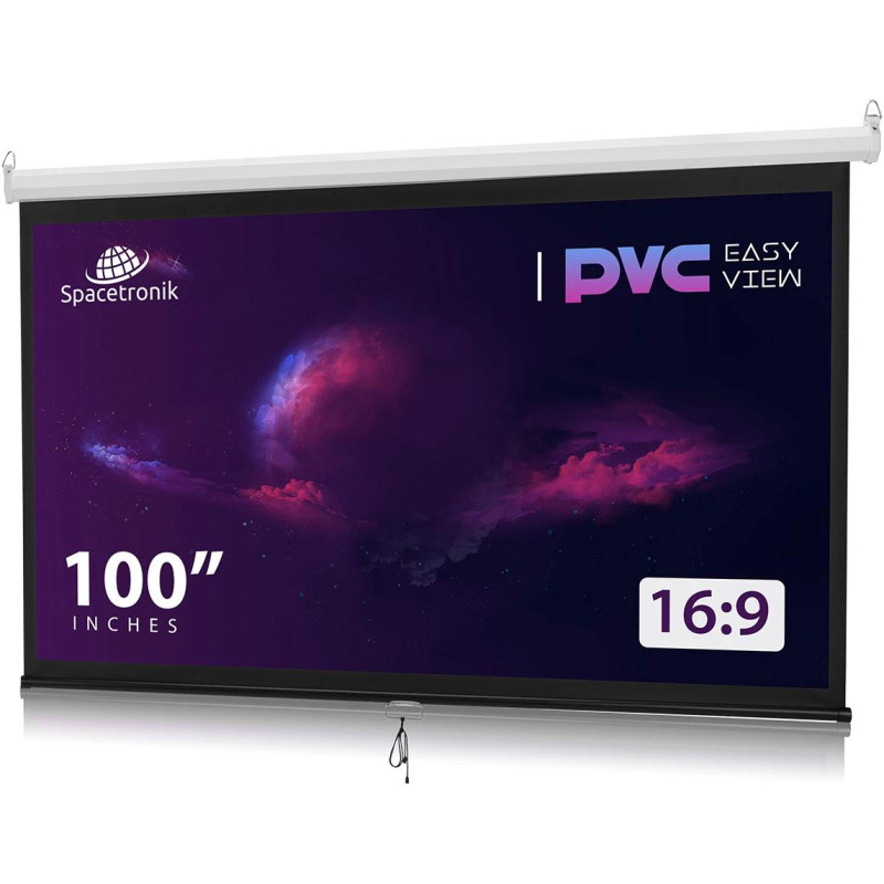 Ekran projekcyjny zwijany ręcznie 100" 16:9 Ekran projekcyjny zwijany ręcznie 100" 16:9
