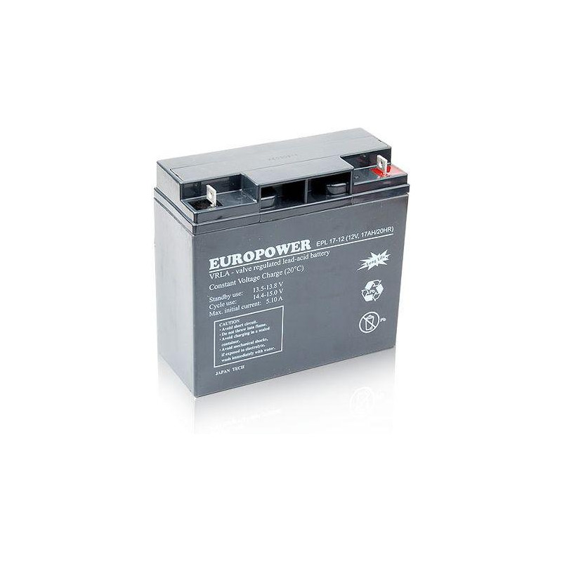 Akumulator AGM EUROPOWER serii EPL 12V 17Ah (Żywotność 15 lat) Akumulator AGM EUROPOWER serii EPL 12V 17Ah (Żywotność 15 lat)