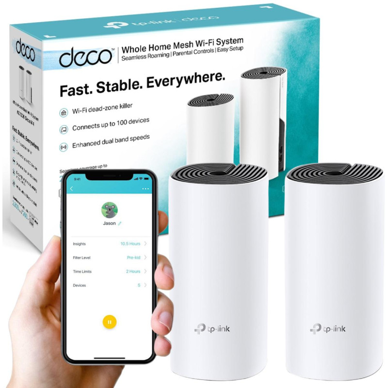 DOMOWY SYSTEM WI-FI MESH TP-LINK DECO M4 (2-pack) DOMOWY SYSTEM WI-FI MESH TP-LINK DECO M4 (2-pack)