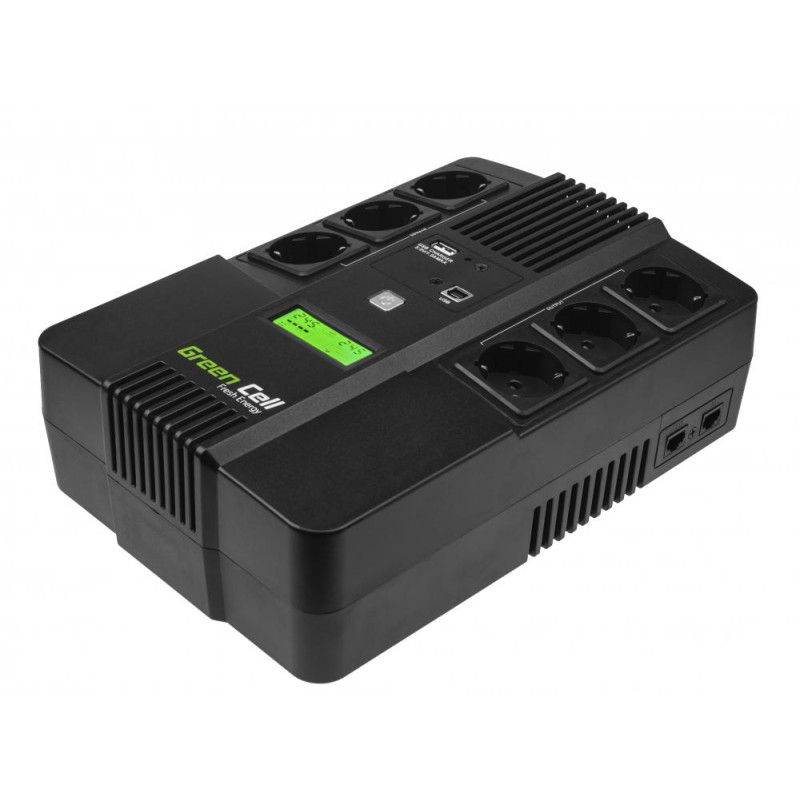 UPS ZASILACZ AWARYJNY Green Cell 600VA 360W AiO Z WYŚWIETLACZEM LCD UPS06 UPS ZASILACZ AWARYJNY Green Cell 600VA 360W AiO Z WYŚWIETLACZEM LCD UPS06