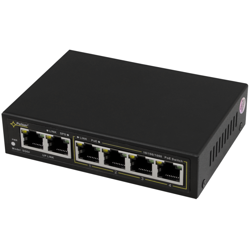 SWITCH GIGABIT POE 4+2 PULSAR SG64 SWITCH GIGABIT POE 4+2 PULSAR SG64