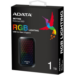 DYSK ZEWNĘTRZNY ADATA SSD SE770G 512G USB3.2-A/C RGB