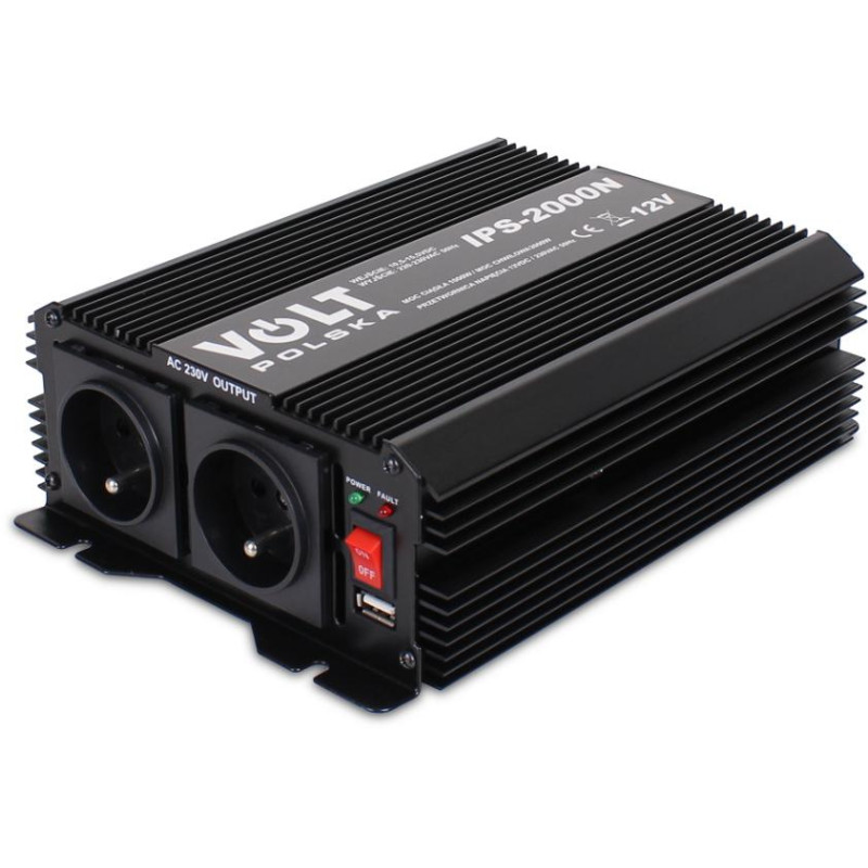 Przetwornica Volt Polska IPS-2000N 12V / 230V 1000/2000W Przetwornica Volt Polska IPS-2000N 12V / 230V 1000/2000W