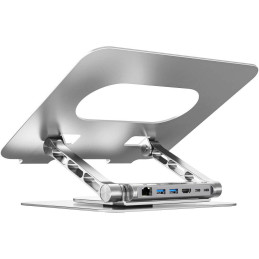Unitek Podstawka pod laptop z odłączanym hubem USB-C HDMI 1,4, 4K PD 100W