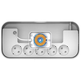 LISTWA ANTYPRZEPIĘCIOWA Z ZABEZPIECZENIEM Energizer 5x SCHUKO 2x USB-A 1x USB-C 2500W 10A KABEL 2M MAGNETIC