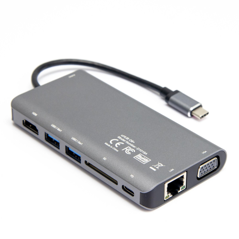 Unitek D1019B Hub USB-C 3.1 8w1 z Power Delivery 100W Unitek D1019B Hub USB-C 3.1 8w1 z Power Delivery 100W