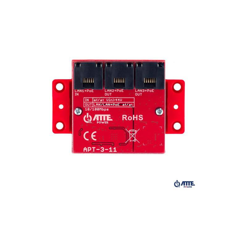 ATTE APT-3-11 Switch PoE 3 portowy 10/100Mbps, extender ATTE APT-3-11 Switch PoE 3 portowy 10/100Mbps, extender