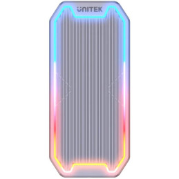 S1210B Unitek Obudowa dysku M.2 SSD NVMe/SATA 10Gbps RGB