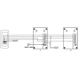 DOMOFON ''EURA'' ADP-51A3 ''DIFESA'' - 1-rodzinny, 2 unifony, interkom, grafit