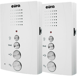 DOMOFON ''EURA'' ADP-51A3 ''DIFESA'' - 1-rodzinny, 2 unifony, interkom, biały