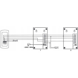 DOMOFON ''EURA'' ADP-51A3 ''DIFESA'' - 1-rodzinny, 2 unifony, interkom, biały