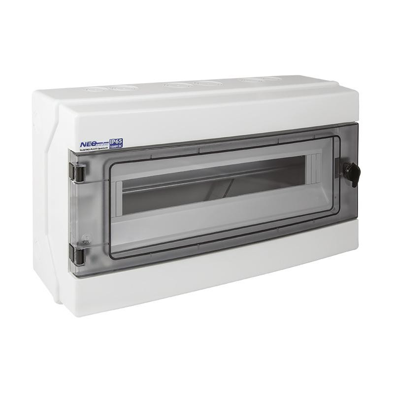 Rozdzielnica hermetyczna modułowa (500V AC, 1000V DC) 1x18 natynkowa (N+PE) IP65 RH-18 Rozdzielnica hermetyczna modułowa (500V AC, 1000V DC) 1x18 natynkowa (N+PE) IP65 RH-18