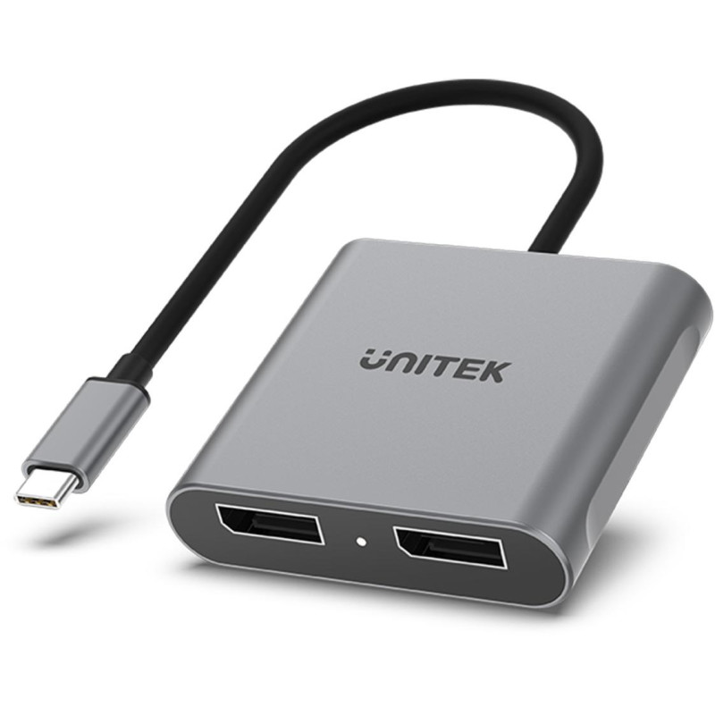 Unitek V1404A Adapter USB-C na 2x port DP 1.4 8K 60Hz Unitek V1404A Adapter USB-C na 2x port DP 1.4 8K 60Hz