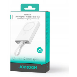 Powerbank Joyroom JR-PBM01 10000mAh 20W 1x USB-C 2x Lightning biały + kabel