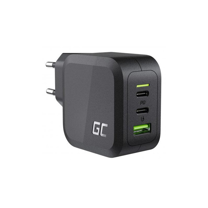 ŁADOWARKA SIECIOWA Green Cell PowerGan 65W 2xUSB-C 1xUSB-A CHARGC08 ŁADOWARKA SIECIOWA Green Cell PowerGan 65W 2xUSB-C 1xUSB-A CHARGC08