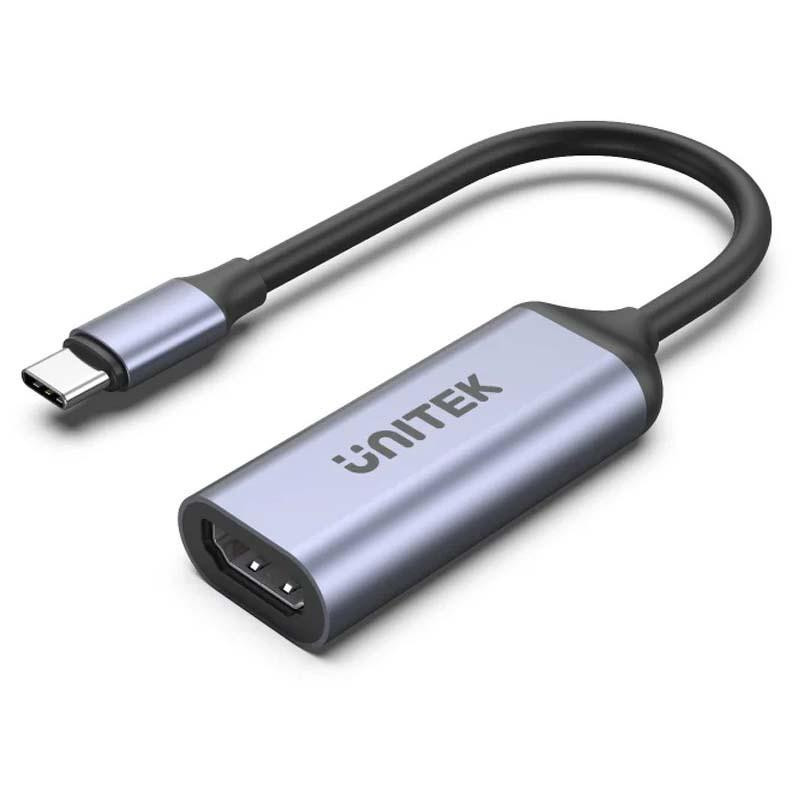Unitek Adapter USB-C na HDMI 2.1 (8K 60Hz) szary 15cm V1416B Unitek Adapter USB-C na HDMI 2.1 (8K 60Hz) szary 15cm V1416B