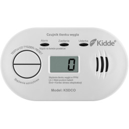 Czujnik czadu z wyświetlaczem Kidde K5DCO