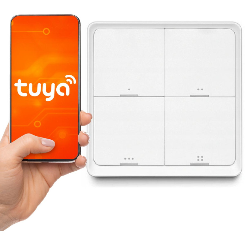 Pilot przycisk ZigBee TUYA SC04 Smart 4 kanały 12 scen Pilot przycisk ZigBee TUYA SC04 Smart 4 kanały 12 scen