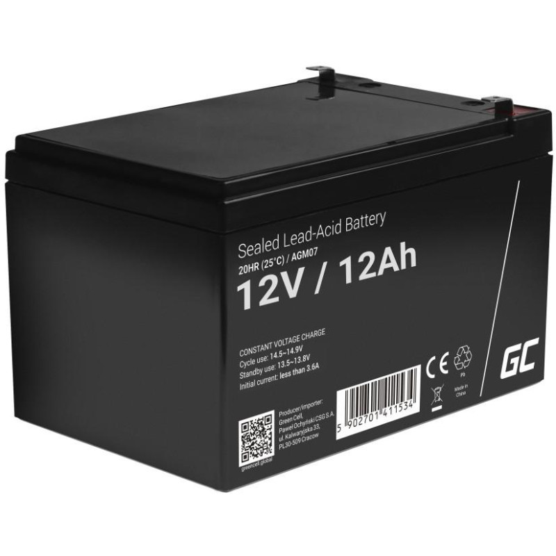AKUMULATOR AGM Green Cell VRLA 12V 12Ah AKUMULATOR AGM Green Cell VRLA 12V 12Ah