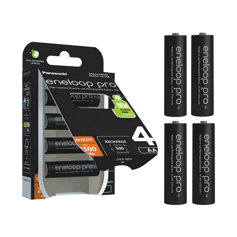 Akumulatorki R6 / AA Panasonic Eneloop PRO 2500mAh Ni-MH BK-3HCDE/4BE (blister 4 szt.) Akumulatorki R6 / AA Panasonic Eneloop PRO 2500mAh Ni-MH BK-3HCDE/4BE (blister 4 szt.)