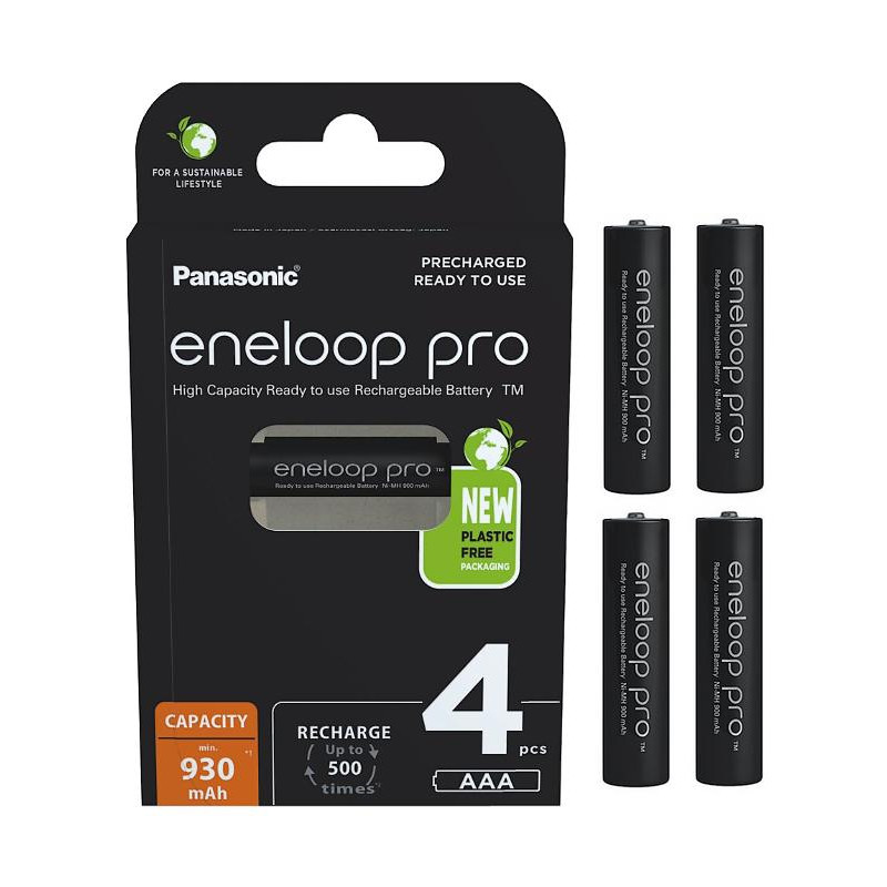 Akumulatorki R03 / AAA Panasonic Eneloop PRO 930mAh Ni-MH BK-4HCDE/4BE (blister 4 szt.) Akumulatorki R03 / AAA Panasonic Eneloop PRO 930mAh Ni-MH BK-4HCDE/4BE (blister 4 szt.)