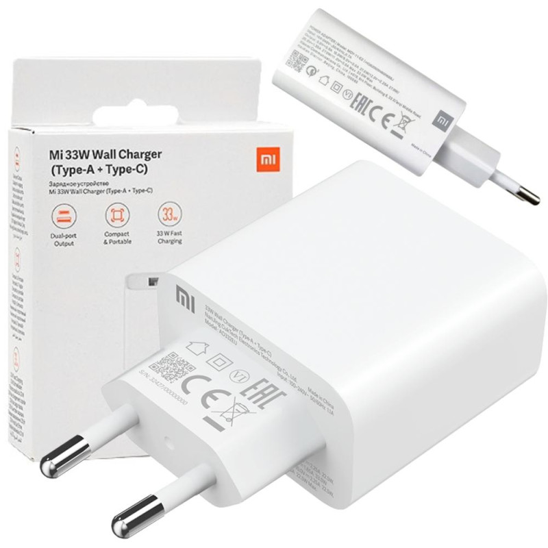Ładowarka USB Xiaomi Mi 33W Wall Charger (Type-A+Type-C) Ładowarka USB Xiaomi Mi 33W Wall Charger (Type-A+Type-C)