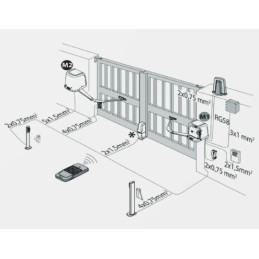 Zestaw BFT VIRGO SMART BT B20 KIT do bram dwuskrzydłowych