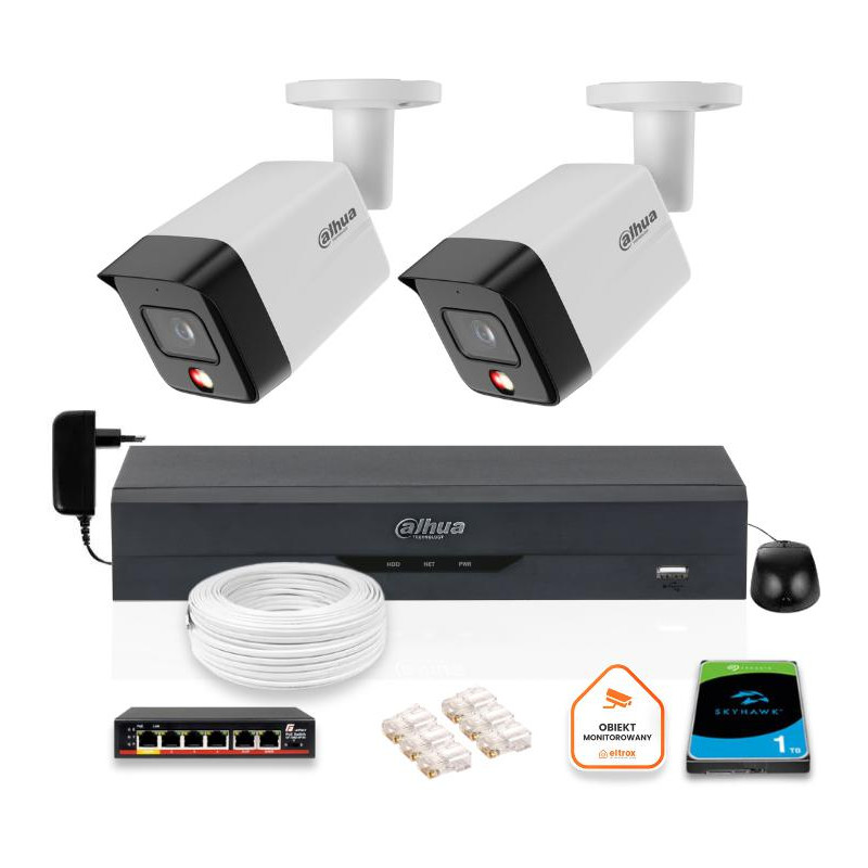 ZESTAW 2 Kamery IP Dahua 6mpx IPC-HFW1639TC-A-IL-0280B-S6 + DYSK 1TB ZESTAW 2 Kamery IP Dahua 6mpx IPC-HFW1639TC-A-IL-0280B-S6 + DYSK 1TB